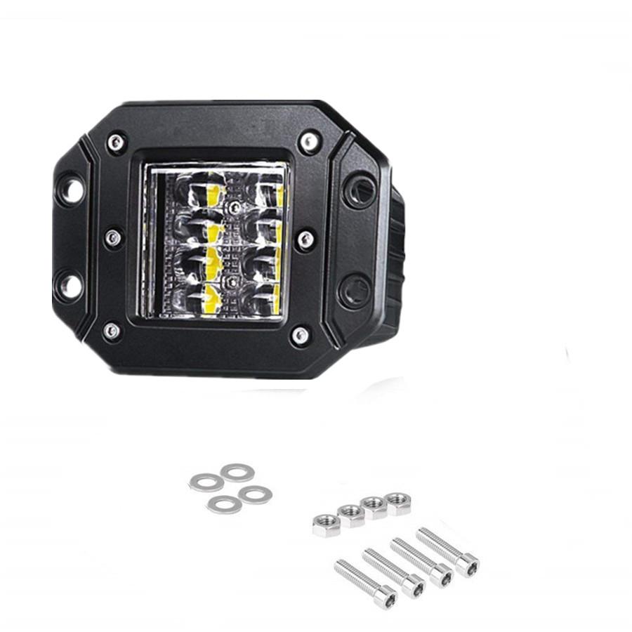 2x 48W Spot Flood Combo LED Work Light Car 4x4 Off-Road Flush Mount Bumper Lamps
