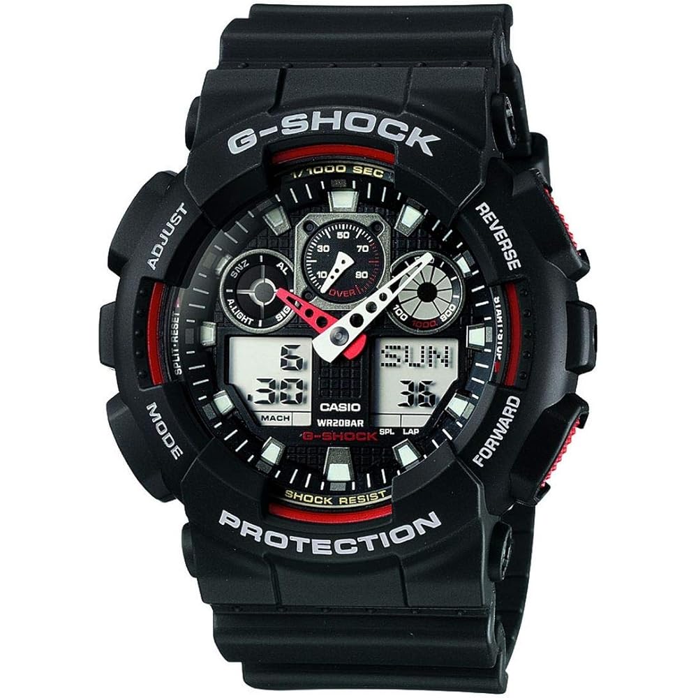 

Casio G-Shock Men s Analog-Digital Watch GA100-1A4 Black Waterproof Shock Resistant