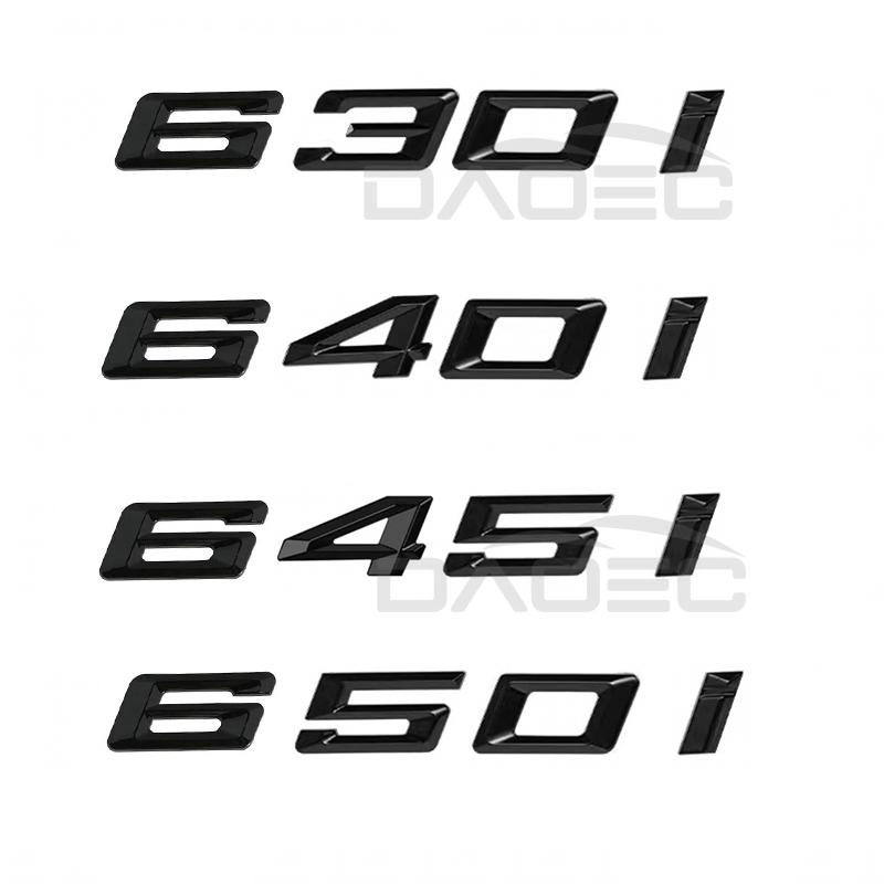 Auto 3D ABS Kofferraum Buchstaben Logo Plakette Emblem Styling Aufkleber Für BMW 6er Serie 630i 640i 645i 650i E63 E64 F06 F12 F13 G32