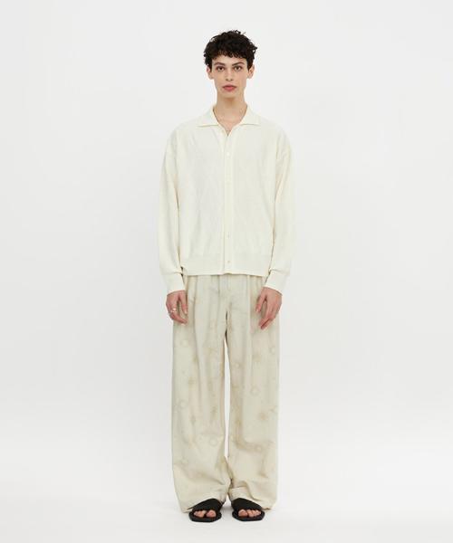 YOUTH Fringe Knit Collar Cardigan - Ivory