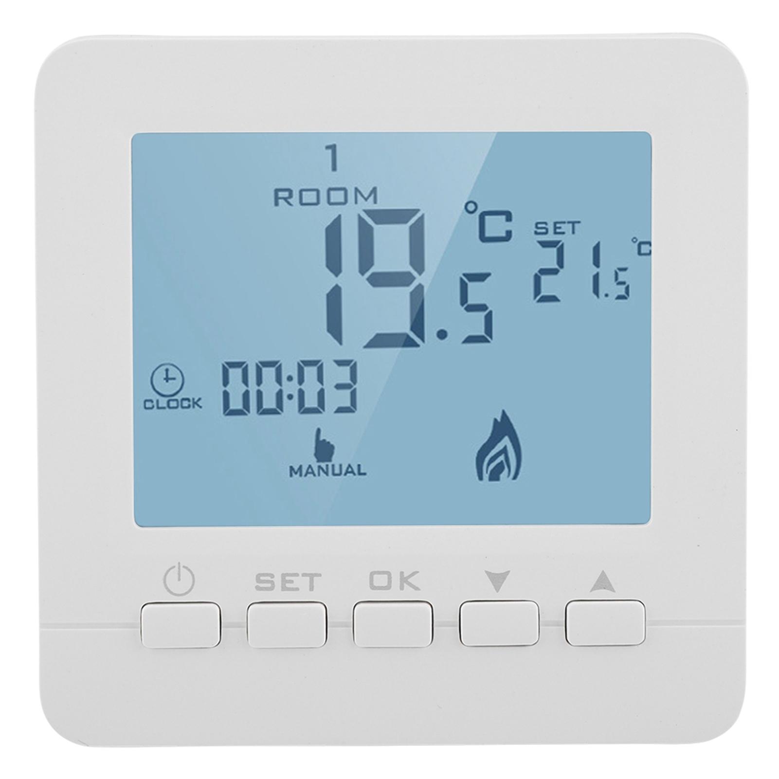 

Programmable Thermostat Digital LCD Display Smart Temperature Controller 5A