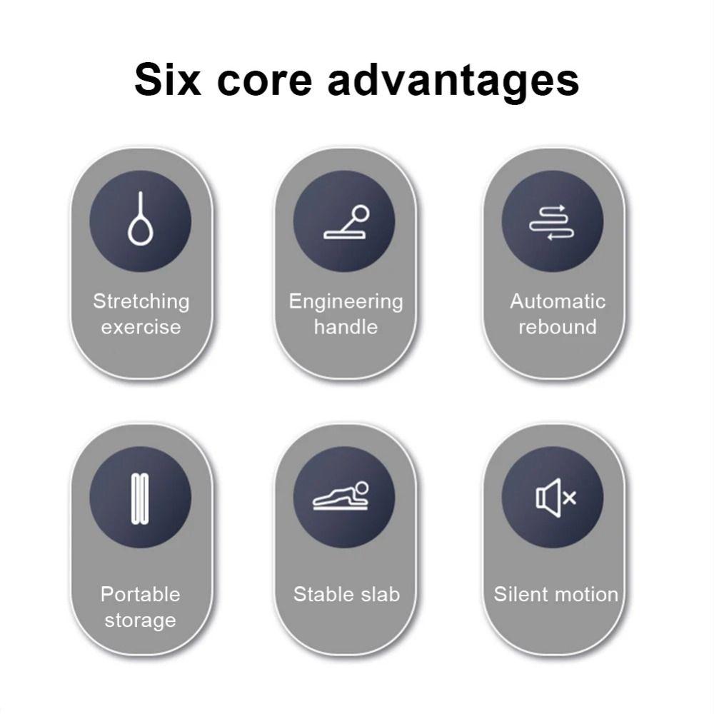 Foldable Push-up Automatic Rebound Board with Tension Rope Ab Exercise Board  Gym