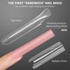 60/120/240 Pezzi Forme Doppie per Unghie a Sandwich Forme per Estensioni Unghie Ovale Forma Superiore e Inferiore Per Estensioni Unghie Veloci Strumenti per Manicure