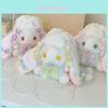Cute Lolita Plush Bunny Backpack With Butterfly Bow For Girls Daily Use