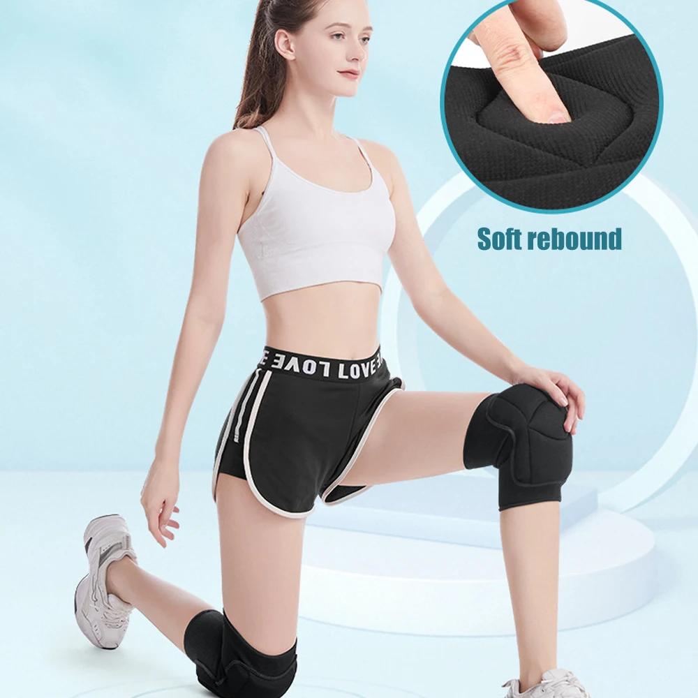 1/2Pcs Non-Slip Knee Brace Soft Knee Pads Breathable Knee Compression Sleeve for Running Cycling Volleyball Basketball Football