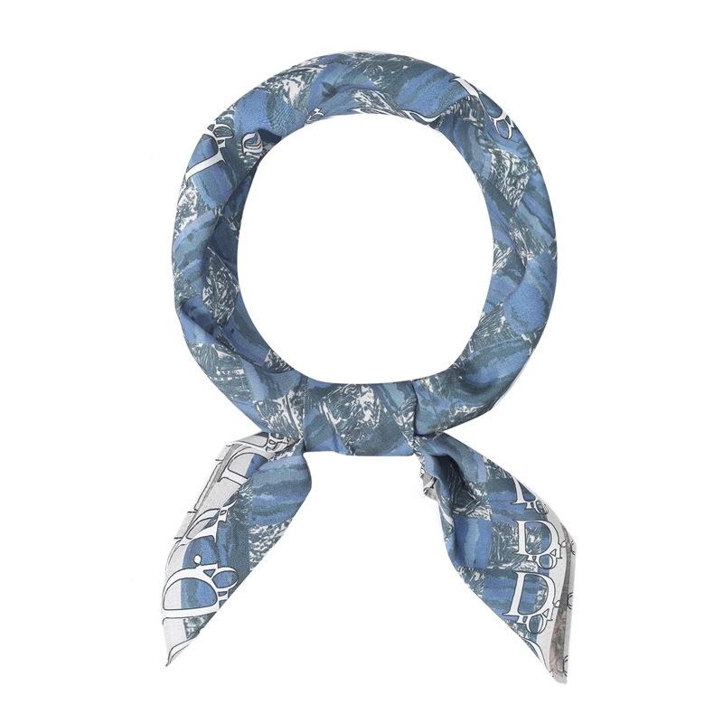 Zhonggao Youpin 2025 new spring, summer and autumn thin headscarf double-sided printed silk scarf square scarf