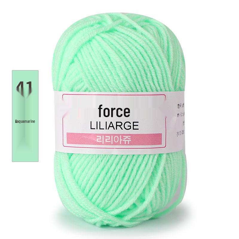 4-fädiges Milchbaumwollgarnknäuel für Mikro-Häkeln: DIY Strickpaket für Bouquet, Puppe und Hausschuhe