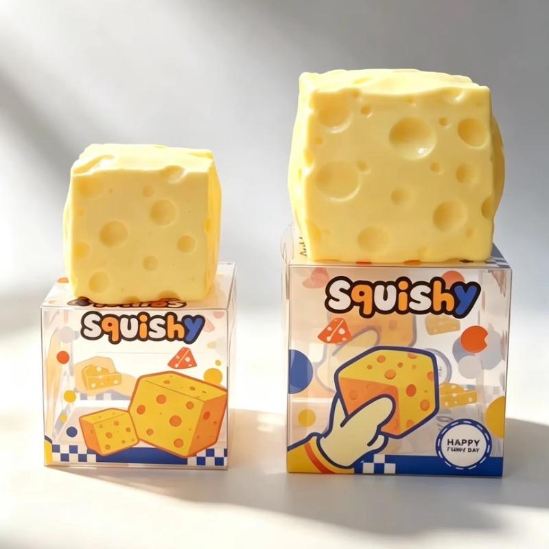 Vaseline Cheese Squishy Toy, Soft Squeeze Stress Relief Fidget Toy