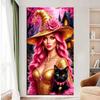 Large Size Mosaic DIY Full Diamond Painting Kits Art Beautiful Witch and Owl Embroidery Cross Stitch Rhinestones