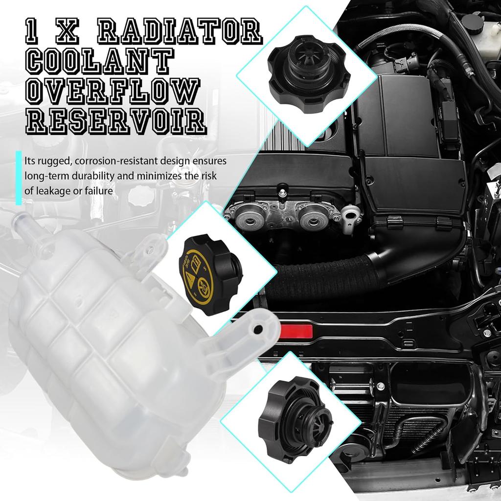 Engine Radiator Coolant Overflow Reservoir Tank With Cap Compatible With 2013- Buick Encore Chevrolet Trax L4 1.4L 1.8L Replaces 95269001 9579