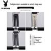 Playboy Men's Casual Slim Fit Straight Trousers
