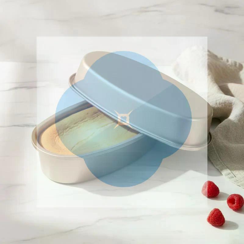 1Pcs Deep Cheese cake Mould Tin Metal Baking Accessories Nonstick Bakeware Oval Shape Baking Pan Bread Loaf Mold