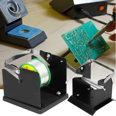 Compact Solder Wire Spool Dispenser Holder Stand Adjustable Metal Welding Wire Reel Organizer For Workbench