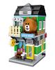 LOZ 1630 City Street Bear Duck Obchod se zvířaty Pet Shop Architektura Model Mini bloky Cihly Stavebnice Hračka pro děti Dárek Bez krabice