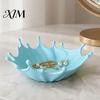Small Trinket Holder 3D Printed Jewelry Tray for Rings Earrings Bracelets, Ocean Splash Coastal Style Organizer Dish, Decorative Desktop Home