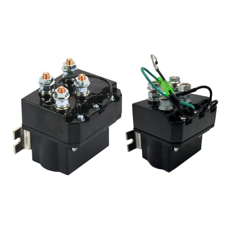 Premium Metal Winch Solenoid Relays Kit With Connection Wires For 4x4 Vehicles And ATVs Contactor Solenoid Relays