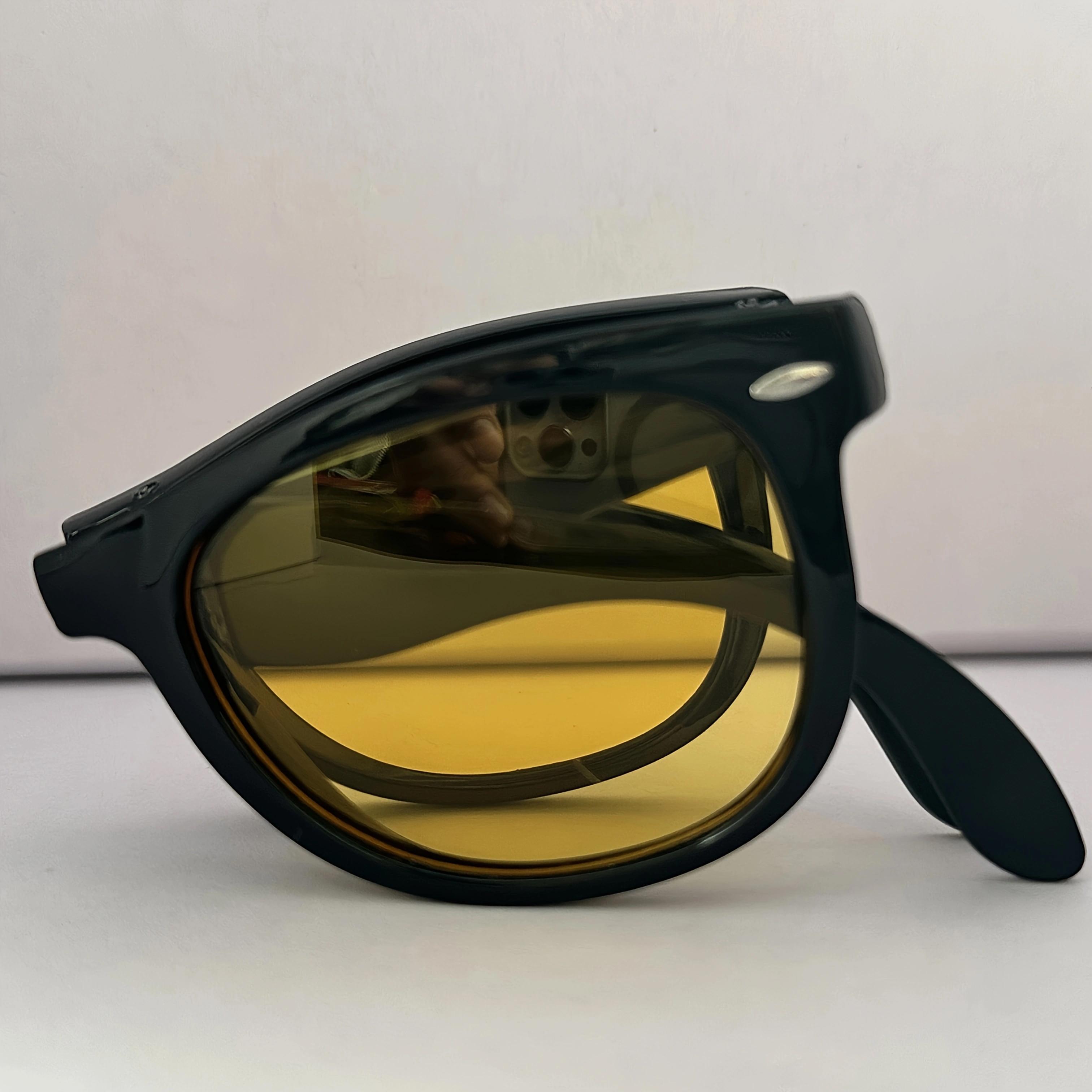 

Неполяризованные 1/2 шт складные очки ночного видения для мужчин и женщин классические квадратные легко носить с собой винтажные очки для путешествий портативные очки для спорта на открытом воздухе для мужчин жёлтый