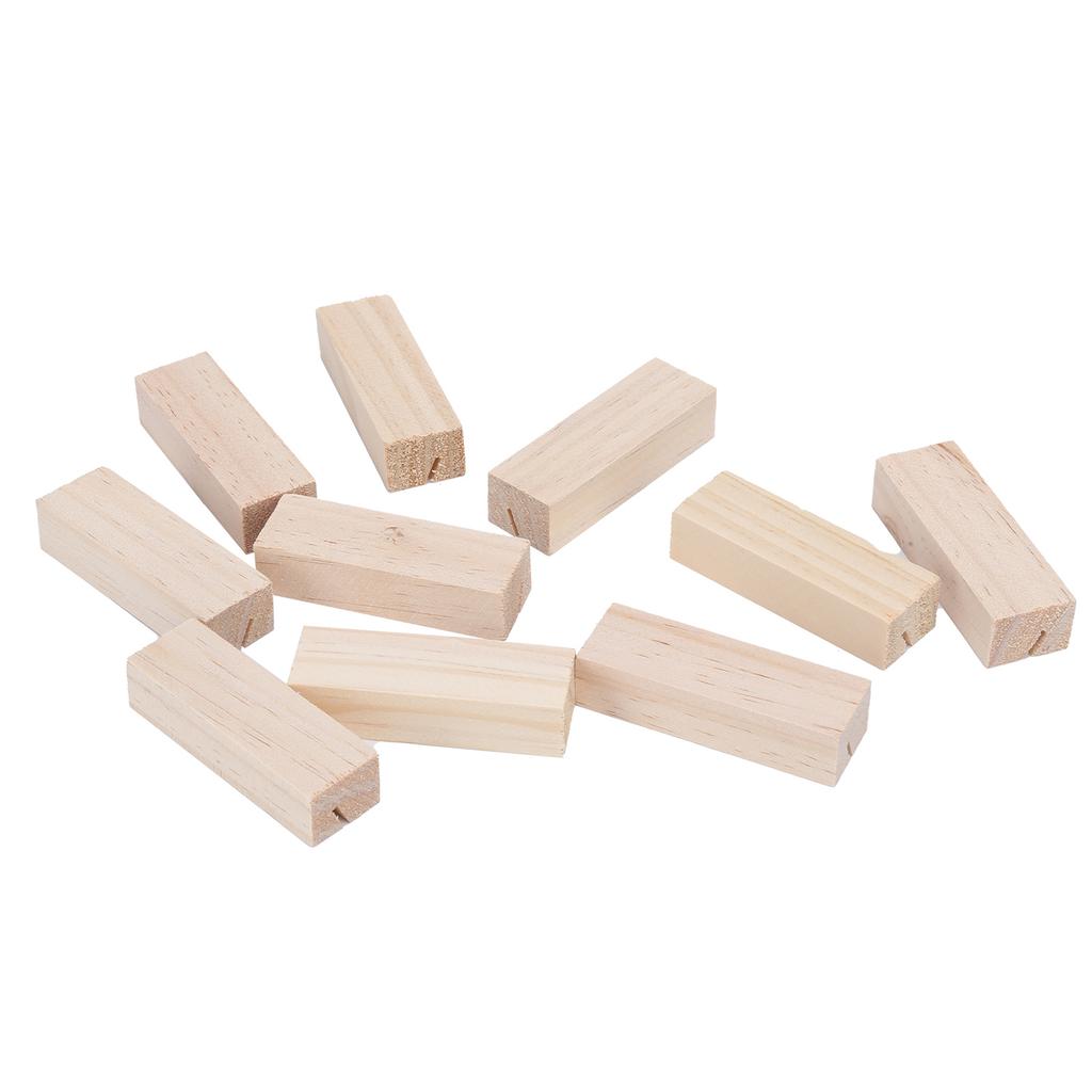 10 Pcs Wood Place Cards Hand Polished Smooth Surface Rustic Original Place Card Holder for PartiesRectangle