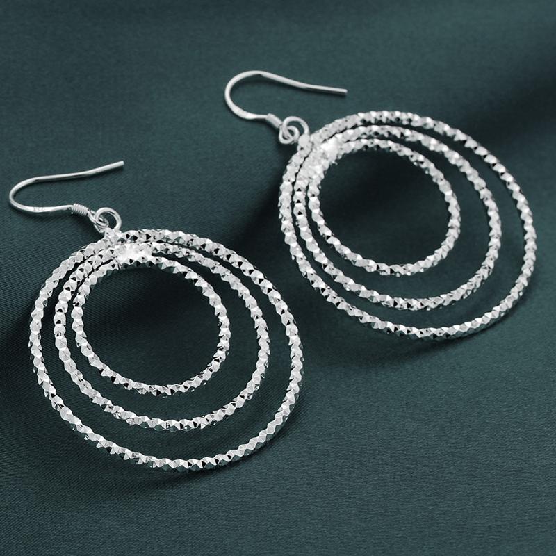 925 Sterling Silver Earrings Flowers For Women Exquisite Student Girlfriend Jewelry Accessories Wedding Fashion Gift