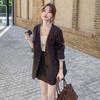Vintage Elegant Slim Fit Blazer for Women Autumn Retro Office Jacket Petite Ladies Formal Coat