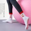 Cotton Pilates Socks Breathable Mid Tube Socks New Cherry Embroidery Socks