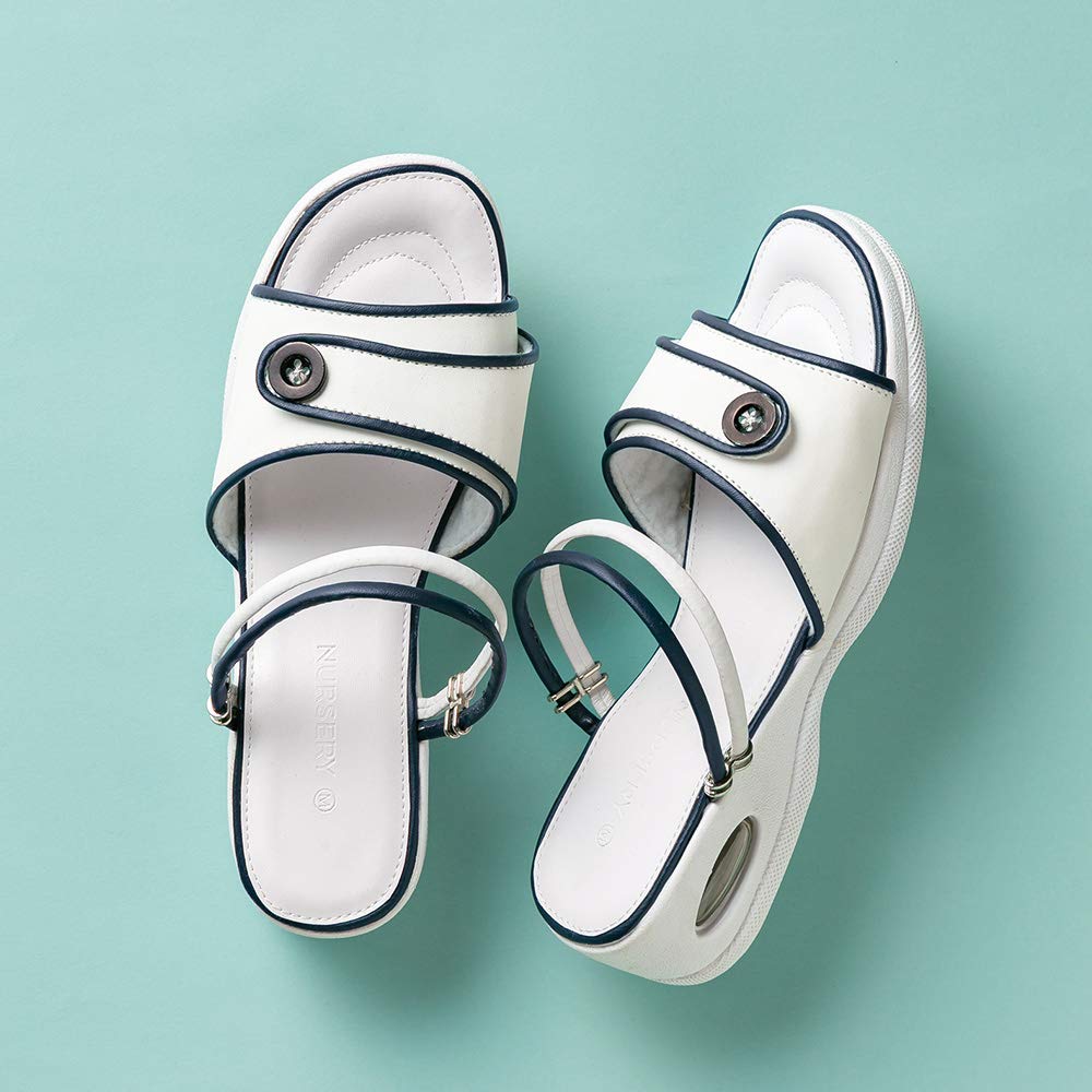 Nursery Lightweight EVA Air Sandals Cute Nursing Nurse Shoes Office Clerical Size 23 Black 9545216A 2-Way Women's