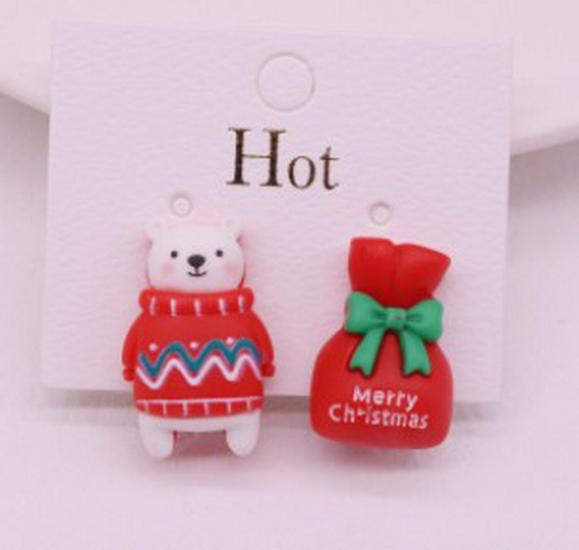 Kids' Christmas Cartoon Princess Clip-On Earrings: Cute, No Piercing Needed