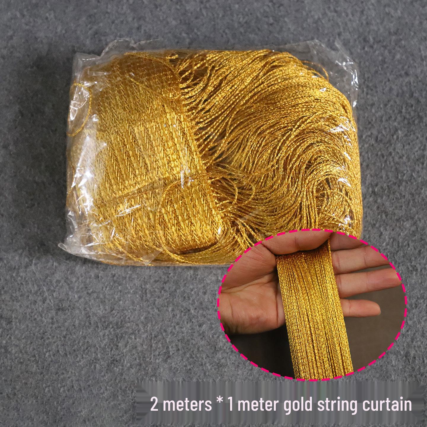 Luxurious Gold String Curtain: Elegant Wedding & Stage Tassel Décor