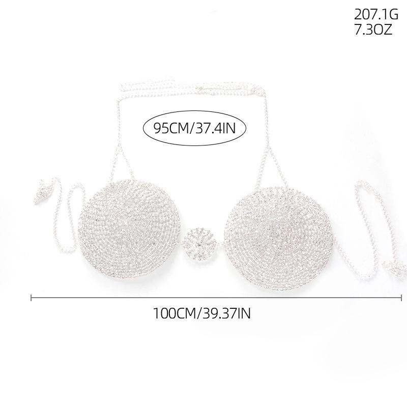 Rhinestone Party Bra: Sexy, Exaggerated Body Chain for Nightclub Glam