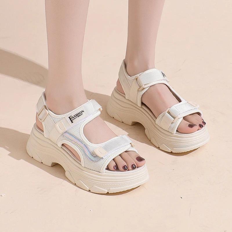 Fashion Casual Sandals Women 2025 Hot Sale Female Shoes Open Toe Women's Sandals Platform Outdoor Round Toe Flat with Ladies Shoes