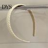 Sweater Coat Headband Women Anti-Slip Inner Side Sponge Filling Handmade Knitting Practical Hair Accessory Hoop Narrow Edge Hairband Broken