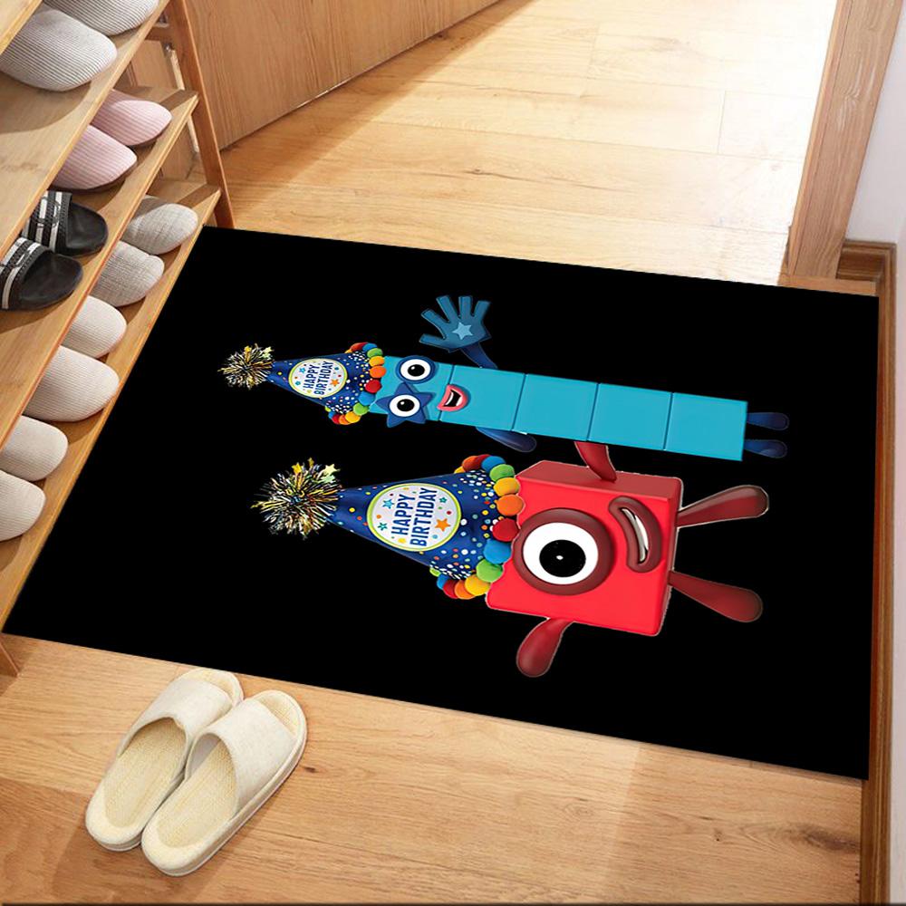 Numberblocks Fußmatte Büroteppich Perfekt für Flur Eingangsbereich Esszimmer Balkon Rutschfeste Matte Büro Heimdekor Perfektes Geschenk für Freunde Familie