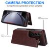 Credit Cards Slot Leather Phone Case For Samsung Galaxy Z Fold 7 Fold 6 5 Fold 4 3 Wallet Kickstand Shockproof Cover