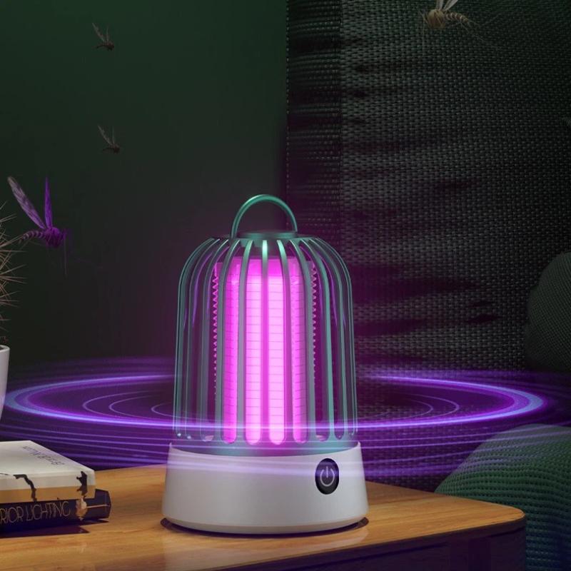 Electric Portable Mosquito Zapper With 360 Degree Uv Attraction Perfect For Home Bedroom Camping Use
