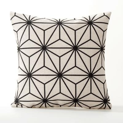 England Geometric Black Cushion Geometry Stripe Pillow Covers Decorative Home Decor Pillowcase