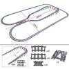 City Trains Flexible Tracks Forked Straight Curved Rails Crossing Switch Building Block Bricks High-Tech Creative Toys for Kids