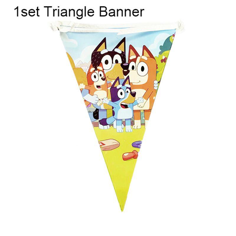 Theme Kids Bluey Birthday Party Supplies Decor Plate Tablecloth Balloon Banner