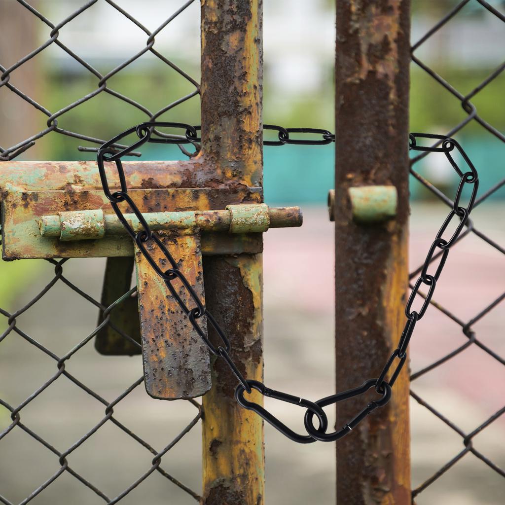 1/2Pcs Metal Gate Link Chain Lock 51cm 100 Cm Stainless Steel Pet Cage Gate Chain Lock with Spring Buckle for Outdoor Yard Door