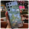 Claude Monet Garden Lotus Phone Case For Samsung Galaxy S25 S24 S23 S22 S21 S20 Ultra S9 S10 Plus S25 FE S24 FE Cover