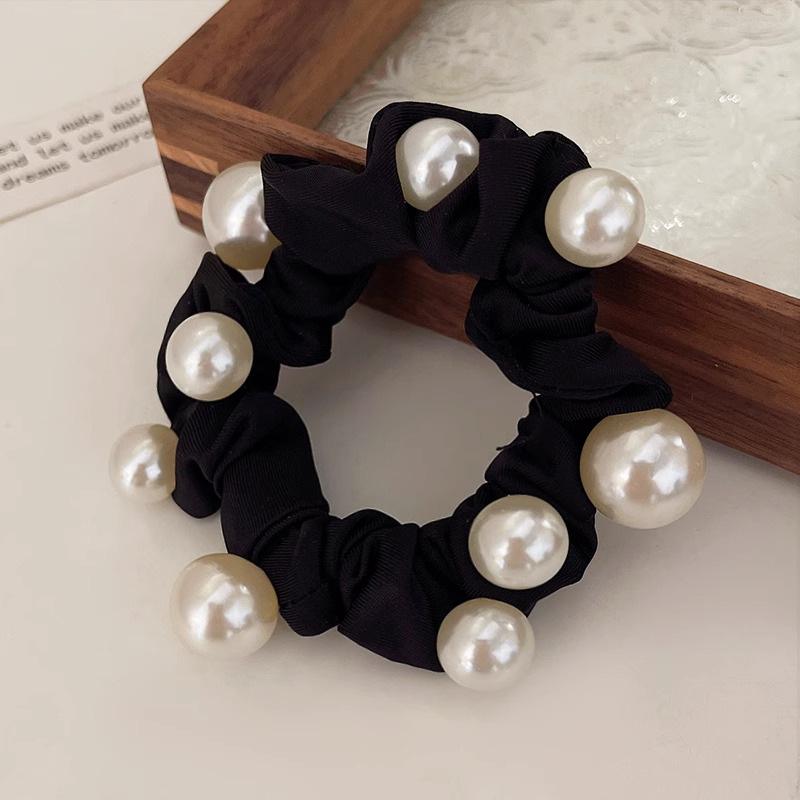 Elegant Pearl Hair Band Simple Headband High-end Small Intestine Ponytail Rubber Band Headwear Girls Women Hair Accessories