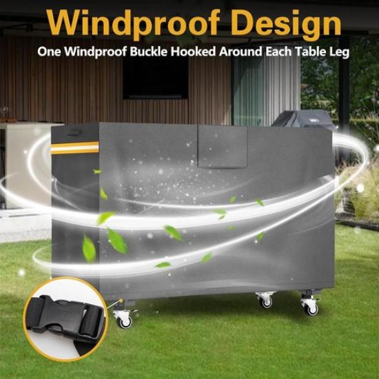 Table Height Outdoor Furniture Protective Cover for 72''L x 29''W x 44''H us
