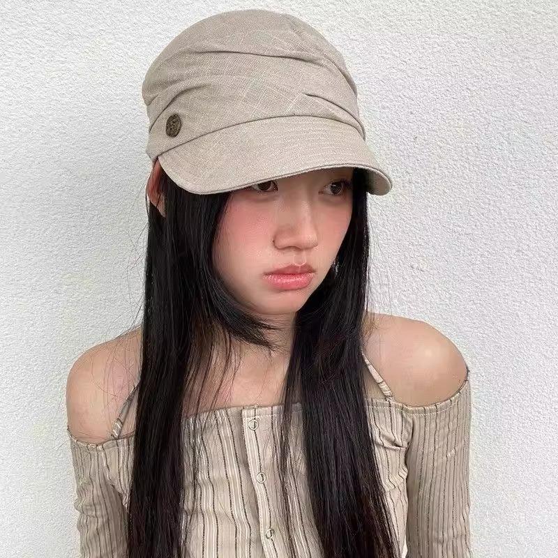 Dünner, atmungsaktiver Reithut für Damen für Frühling und Sommer, koreanische Version des Entenzungen-Sonnenschutzes, literarisch und schlicht