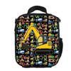 Bulldozer Excavator Fire Truck  Lunch Box Cartoon Cute Lunch  Insulatied  Bag  for Kids  Women's Leisure Travel Picnic Food Bag