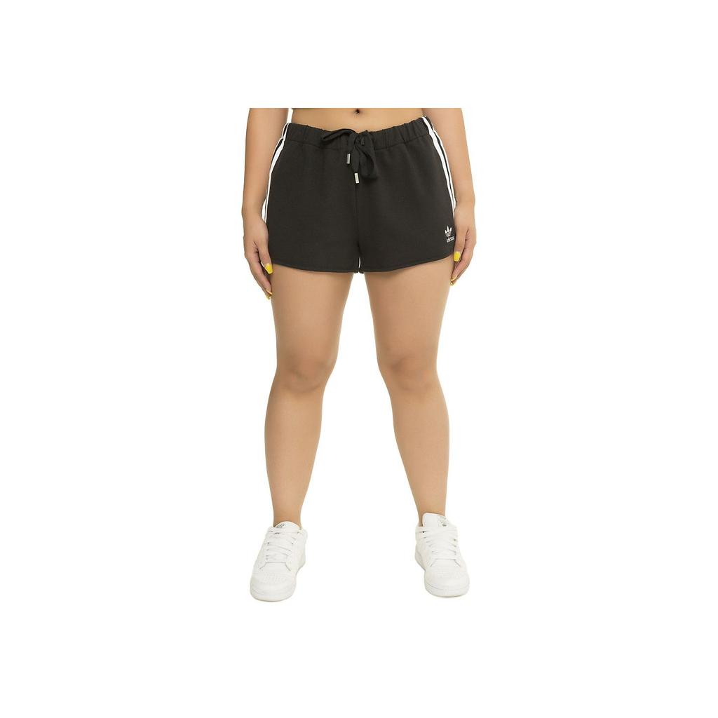 adidas Originals Three Stripes Printed Sports Straight Leg Shorts Women Shorts Black AY8125
