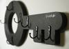 Wooden key hanger Retro Key Black