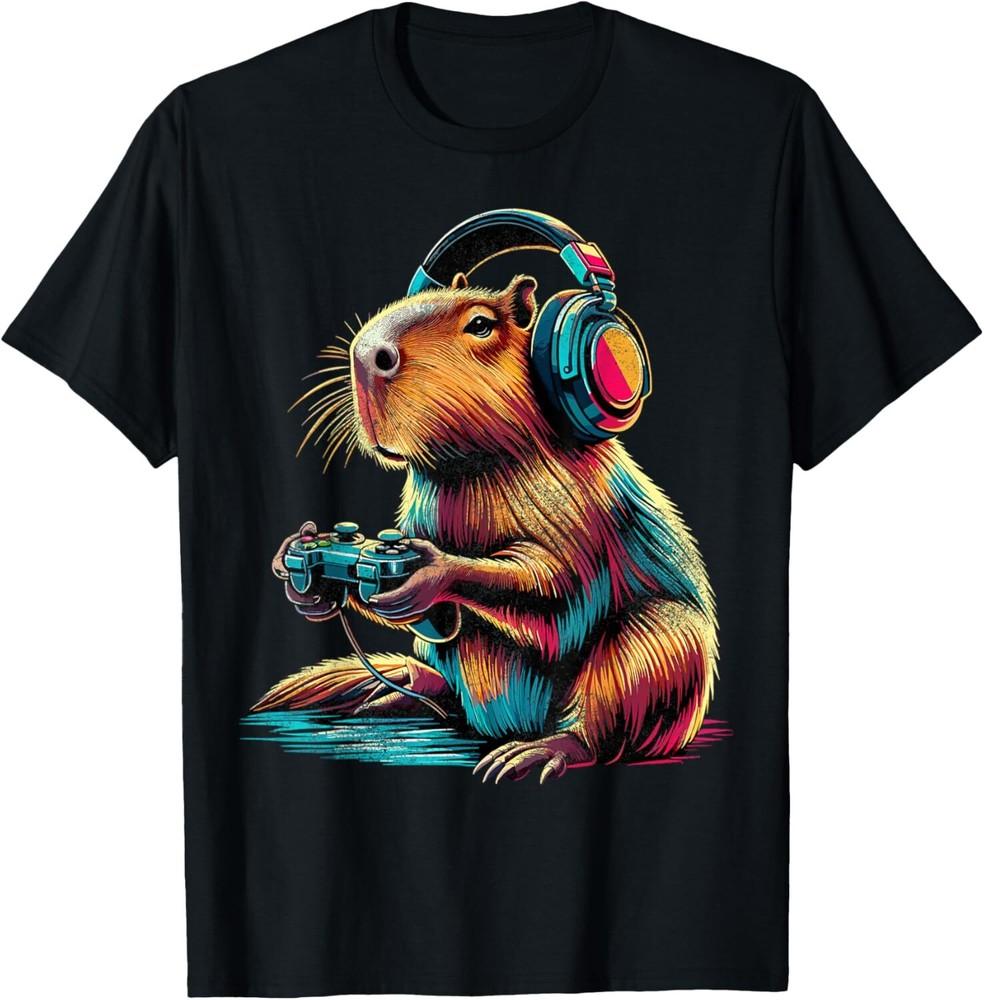 

Capybara Funny Video Games Capybara Gift Unisex T-Shirt 4XL