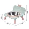 High-Leg Stainless Steel Cat Bowl - Anti-Tip, Neck Protection, Macaron Colors for Cats & Kittens