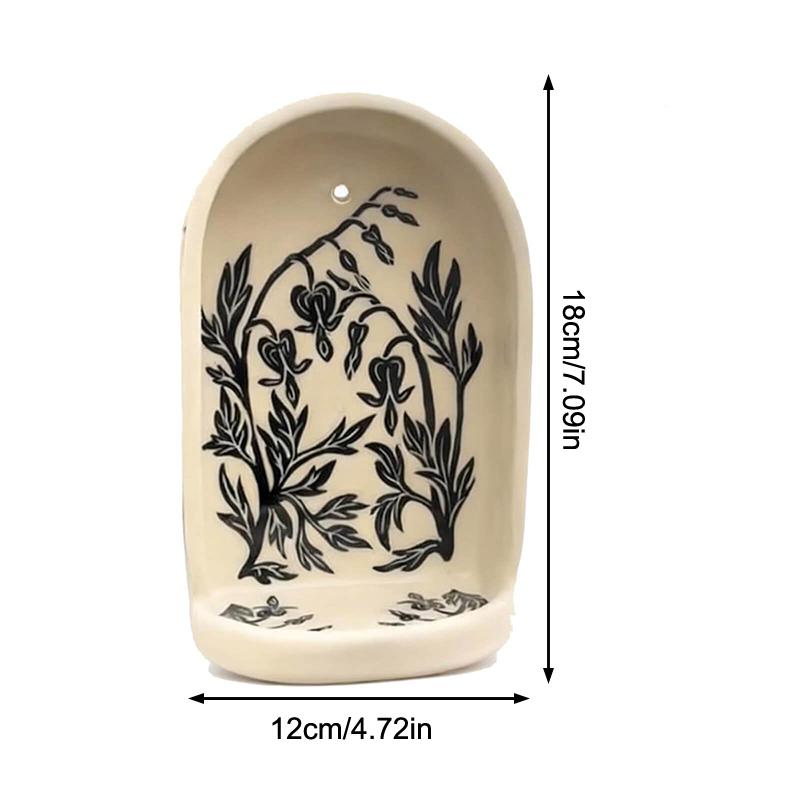 Sacred Wall Niche Collection - Handmade Wall Altar With Candle Holder & Jewelry Tray, Decorative Alcove Shelf For Meditation Dis