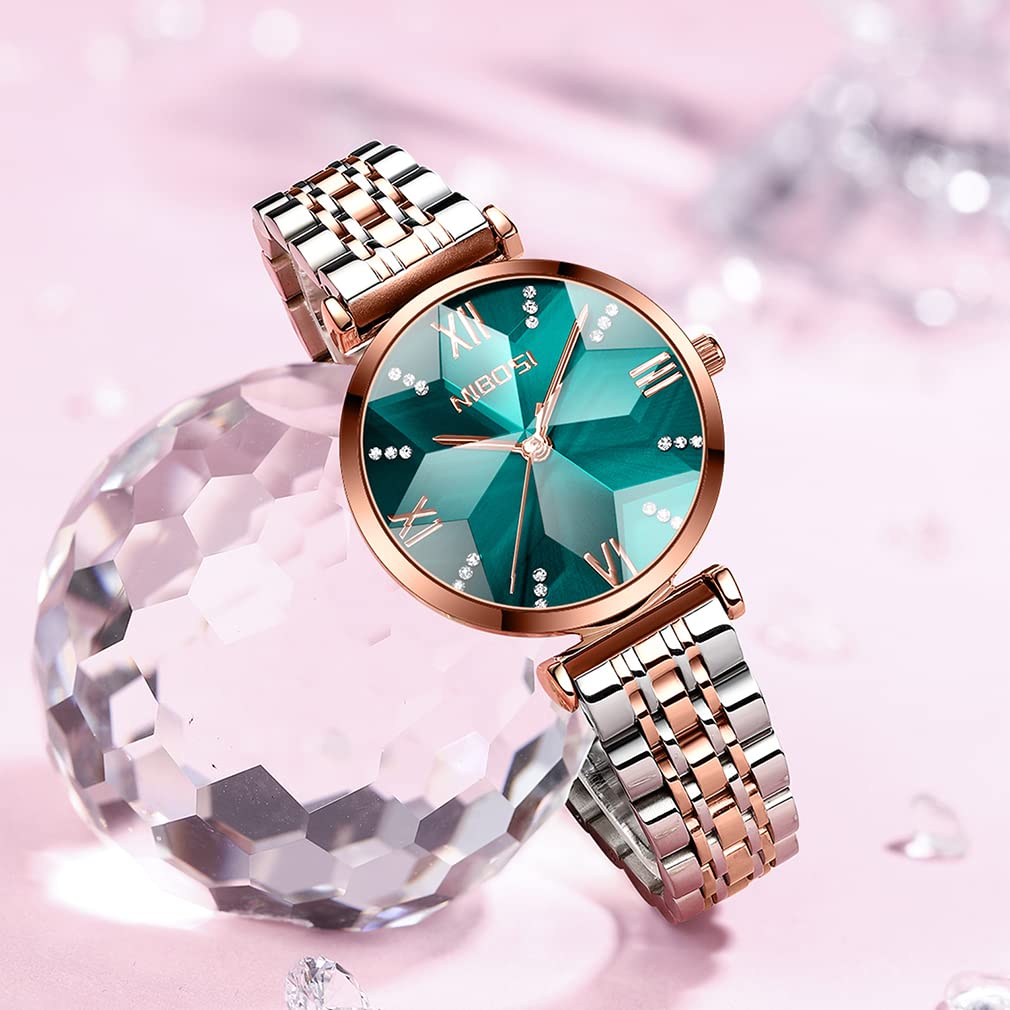 Stylish Arm Analog Stainless Present for Green Watch for Women NIBOSI Women's Watch, Watch, Re-Ease, Waterproof, Quartz, Brand, Casual, Business,