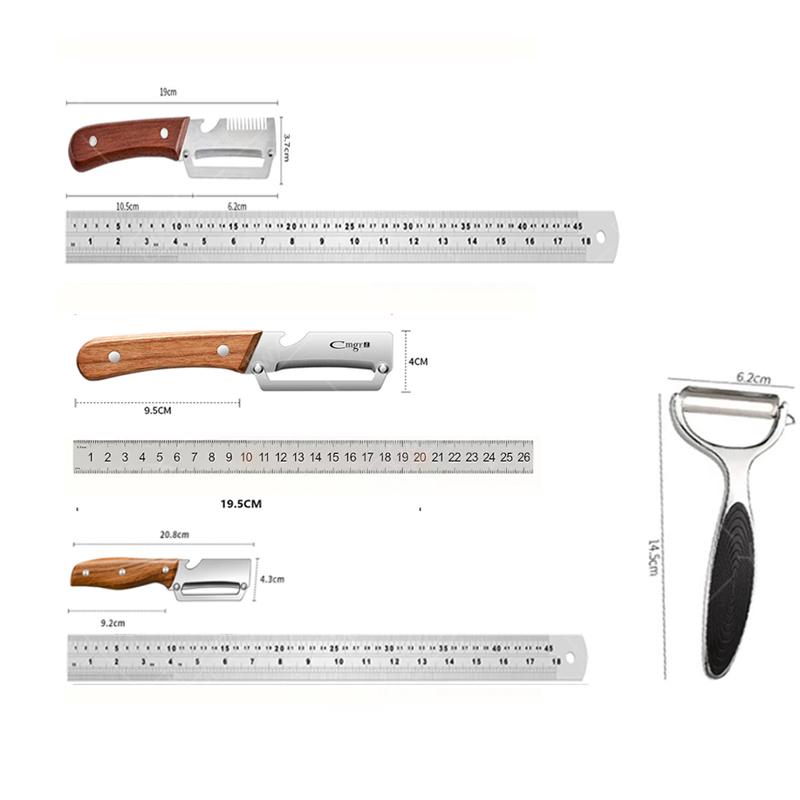 Specialized Peeler for Sugarcane and Pineapple Peeling Multifunctional Stainless Steel Kitchen Peeler for Vegetable Tool